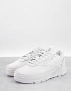 Reebok Club C Double Geo Platform Sneakers In White