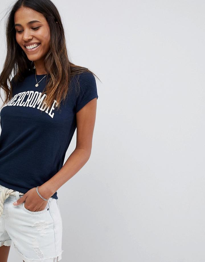 Abercrombie & Fitch Cozy Logo T-shirt - Navy