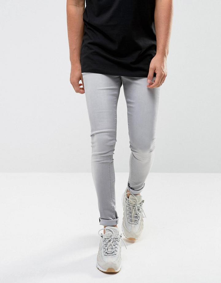 Waven Extreme Skinny Fit Jeans In Light Used Gray - Gray