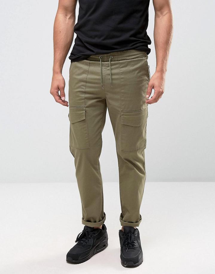 New Look Cargo Pants In Khaki - Green