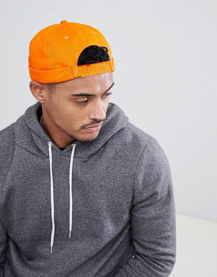 Nicce London Docker Cap In Orange - Orange