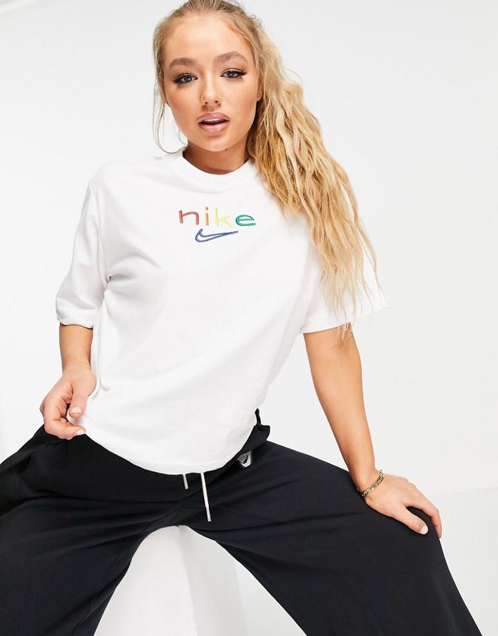 Nike Training One Rainbow Dry T-shirt In White
