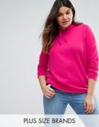 New Look Plus Hoody Sweater - Pink