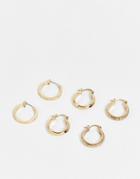 Bloom & Bay 3 Pack Hoop Earrings In Gold