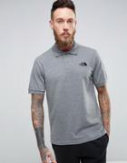 The North Face Pique Polo In Mid Gray Heather - Gray