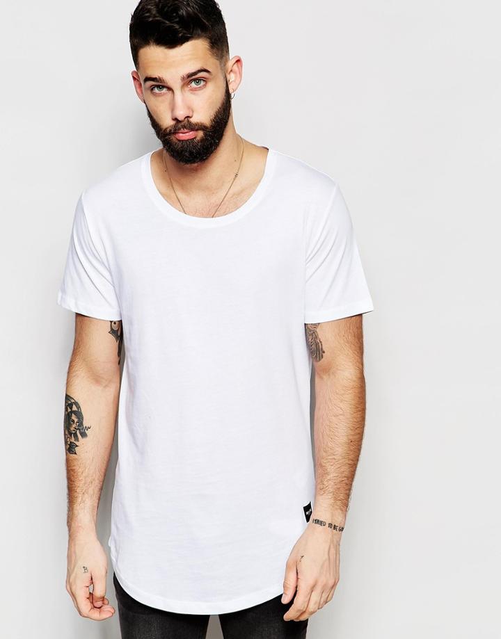 Only & Sons Longline T-shirt - White