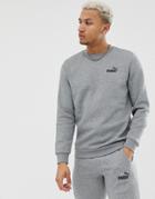 Puma Essentials Sweatshirt With Small Logo In Gray - Gray