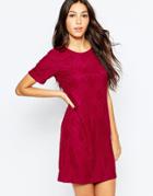 Poppy Lux Anne Dress In Lace - Berry
