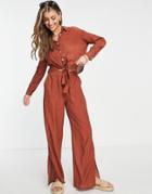 4th & Reckless Trent Crinckle Beach Pants In Orange - Part Of A Set