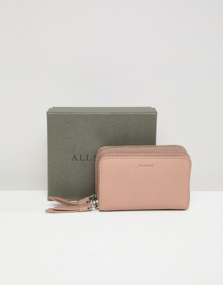 Allsaints Fetch Small Zip Purse - Pink