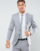 Selected Homme Slim Suit Jacket With Stretch - Gray