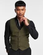 Bolongaro Trevor Skinny Fit Suit Vest-green