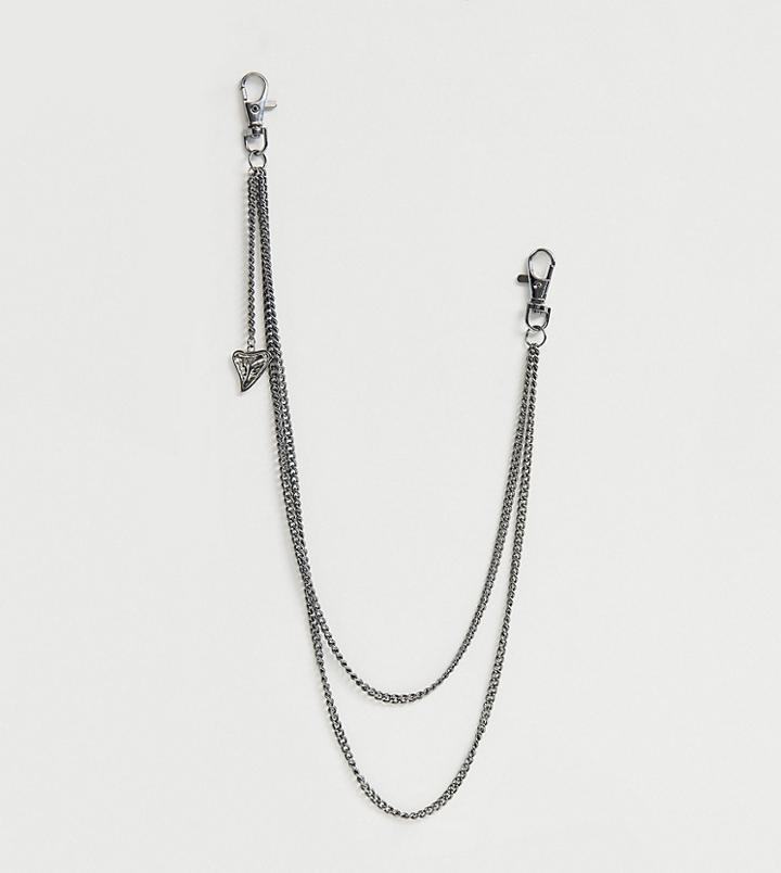 Designb Double Layer Jean Chain In Gunmetal Gray