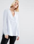 Asos Stripe Cotton Shirt Top - Multi