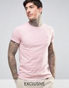 Farah Twisted Yarn Marl T-shirt Exclusive In Pink - Pink