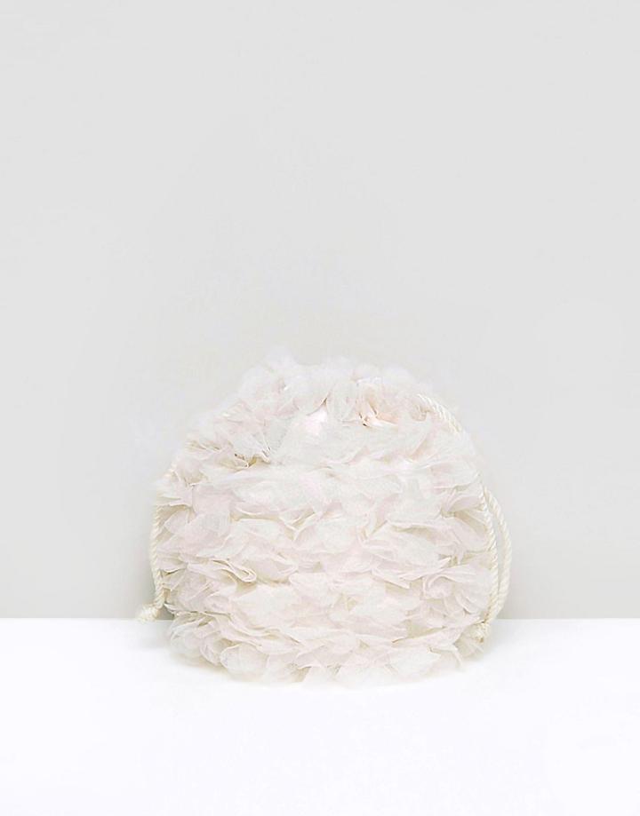 Asos Wedding Soft Floral Pouch Bag - Cream