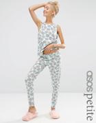 Asos Petite Pretzel Vest & Legging Pyjama Set - Multi