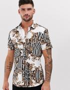 River Island Shirt In Baroque Print