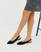 Raid Agatha Black Flat Sling Back Shoes - Black