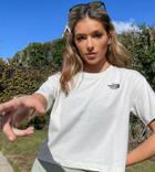 The North Face Simple Dome Cropped T-shirt In Cream Exclusive To Asos-white