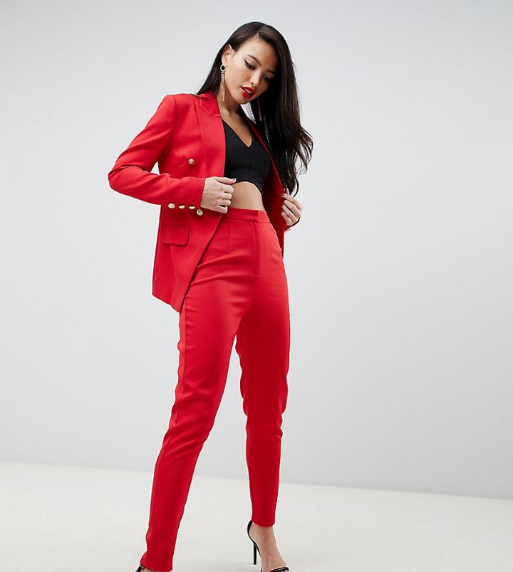 Missguided Tall Exclusive Red Cigarette Pants - Red