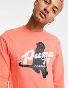 Puma Hoops Long Sleeve Graphic T-shirt In Pink