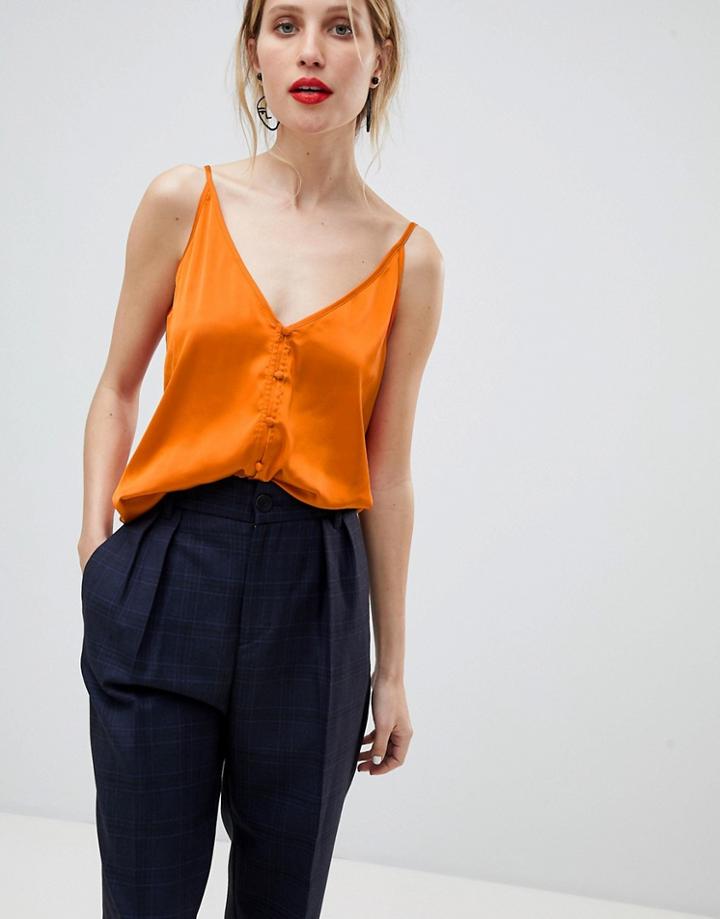 Mango Button Detal Cami - Orange