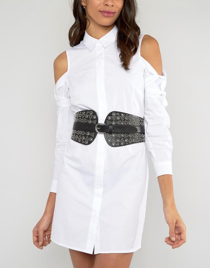 Pieces Alexis Detailed Waist Belt - Black