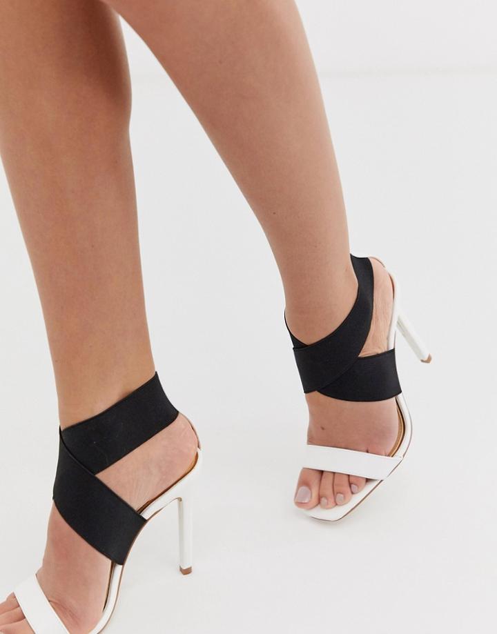 Lipsy Barely There Heeled Sandal With Elastic Strap Detail - Multi