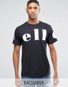 Ellesse T-shirt With Oversized Logo - Black