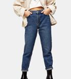 Topshop Petite Bright Indigo Mom Jeans-purple