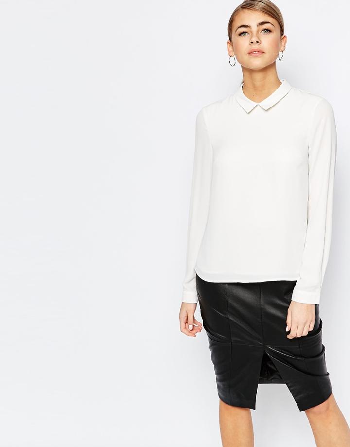 Oasis Collar Blouse - Ivory