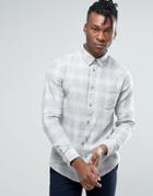 New Look Check Shirt In Light Gray In Regular Fit - Gray