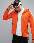 Peak Performance Fleece Half Zip Fleck Sweat In Orange - Orange