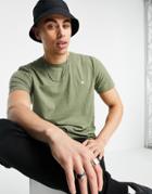 Abercrombie & Fitch Icon Logo Curved Hem T-shirt In Green