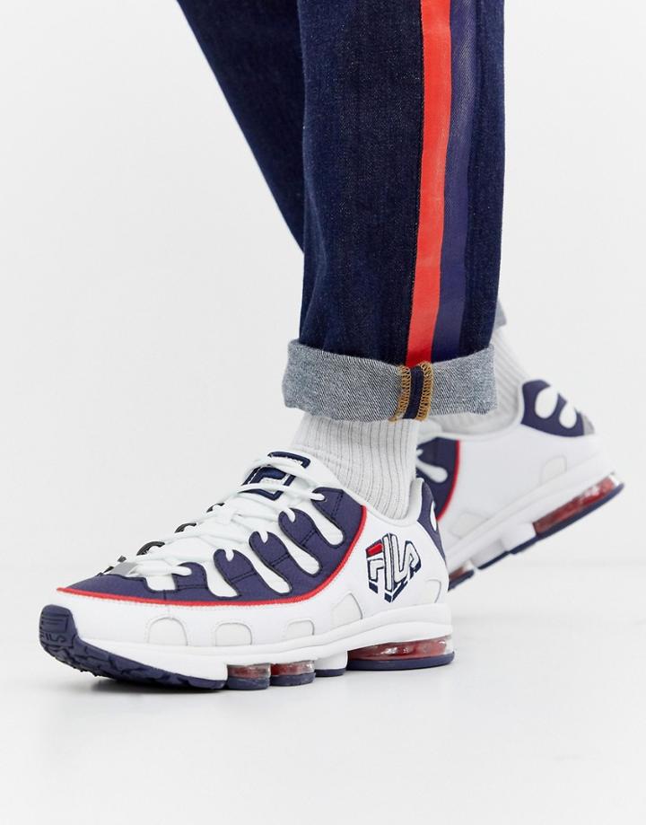 Fila Silva Sneaker In White/navy