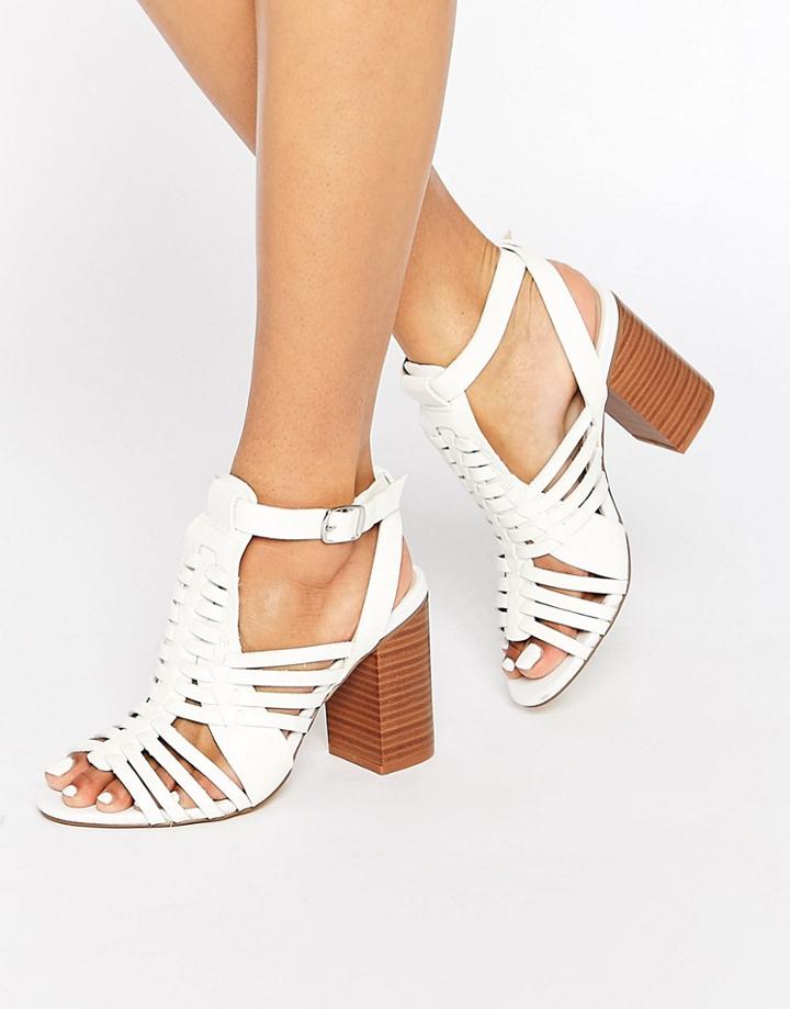 New Look Block Heeled Sandal - White