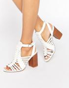 New Look Block Heeled Sandal - White