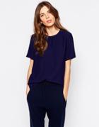 Selected Dora Short Sleeved Top - Patriot Blue