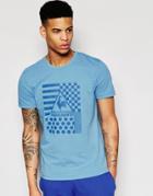 Le Coq Sportif Pattern Logo T-shirt - Blue