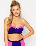 Freya Bondi Underwired Longline Bikini Top - Purple