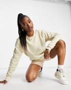 Reebok Natural Dye Central Logo Sweatshirt In Beige-neutral