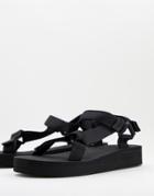 Truffle Collection Sporty Sandals In Black