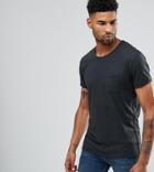 Selected Homme T-shirt With Chest Pocket-gray