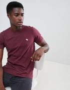 Abercrombie & Fitch New Icon Logo T-shirt In Burgundy - Red