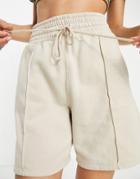 Abercrombie & Fitch Tailored Shorts In Beige-gray