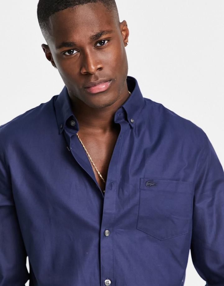 Lacoste Long Sleeve Shirt In Navy