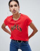 Na-kd Street Logo Tee In Red - Red