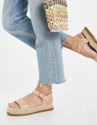 Truffle Collection Flatform Espadrille Sandals In Natural-neutral