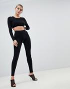Asos Design Premium Mono Cropped Double Breasted Blazer-multi